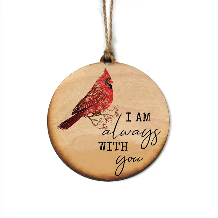 Am Always Wth You - Red Cardnal Tree Heart - (423507
