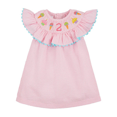 Two Birthday Smocked Outfit