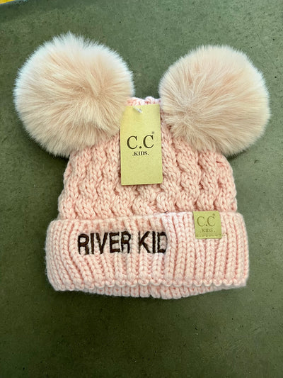 River Kid Double Pom Hat