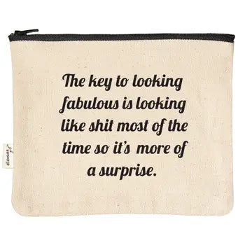 The key to looking fabulous zipper pouch