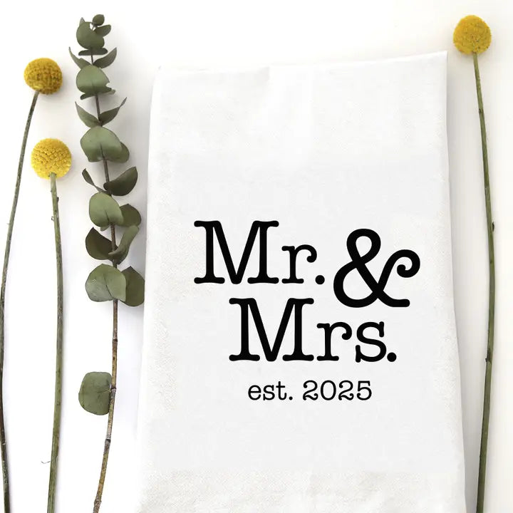 Mr. & Mrs. Est 2025 Towel