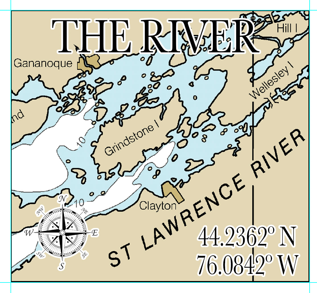 St. Lawrence River Square Magnet