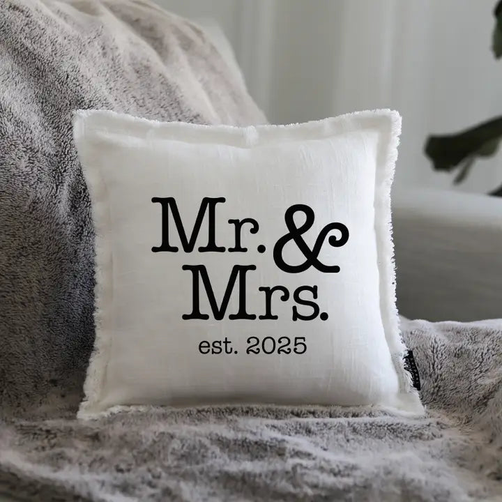 Mr. & Mrs. Est 2025 Pillow