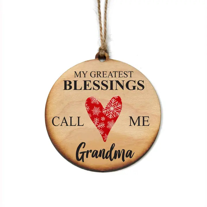 Grandma Wooden Christmas Ornament