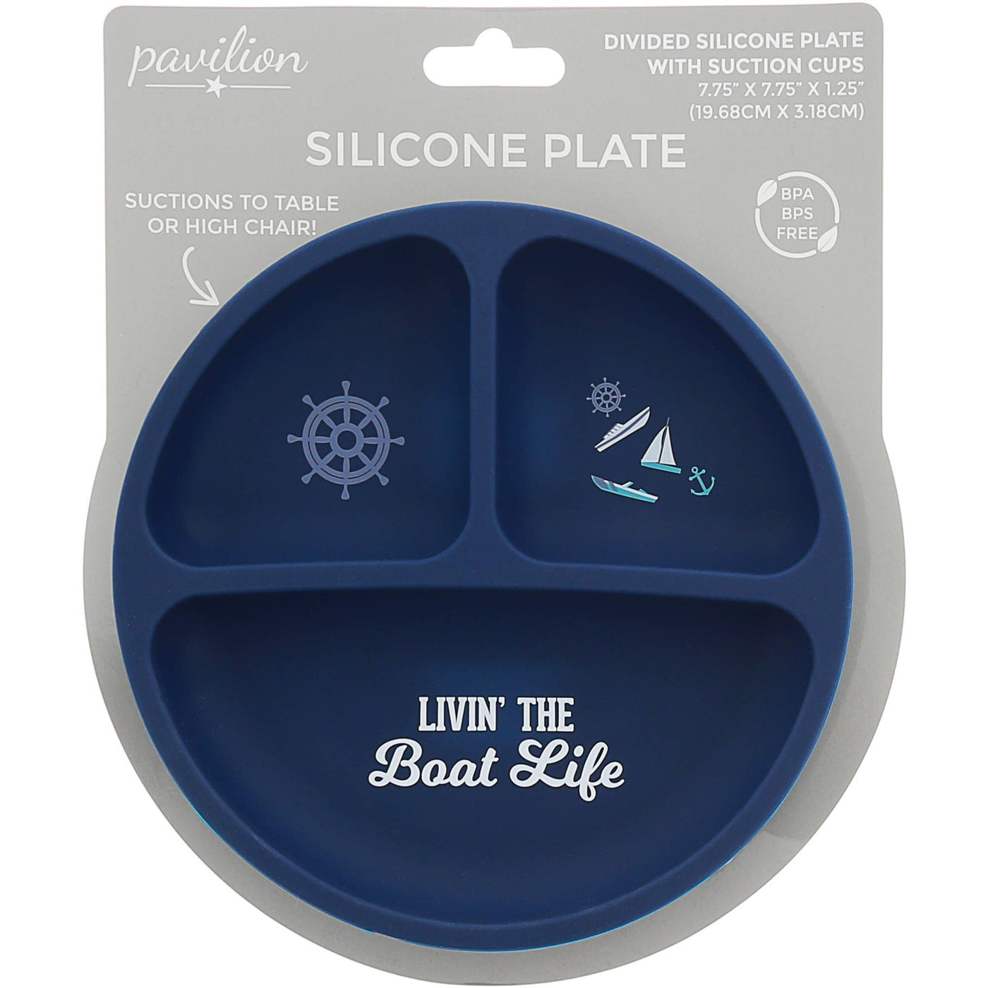 Boat Life - 7.75" Divided Silicone Suction Plate