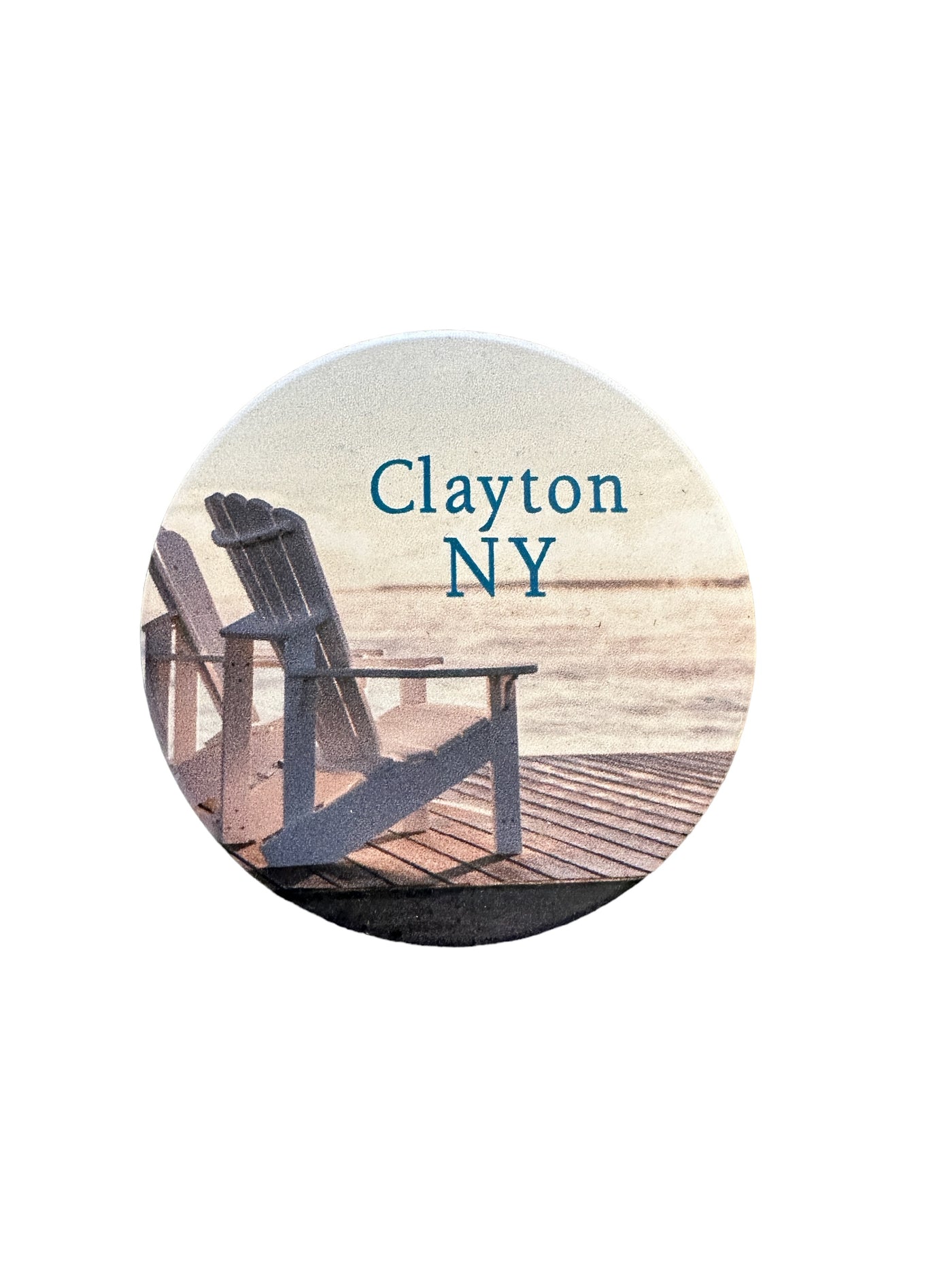 Clayton, NY with Adirondack Chair Car Coaster