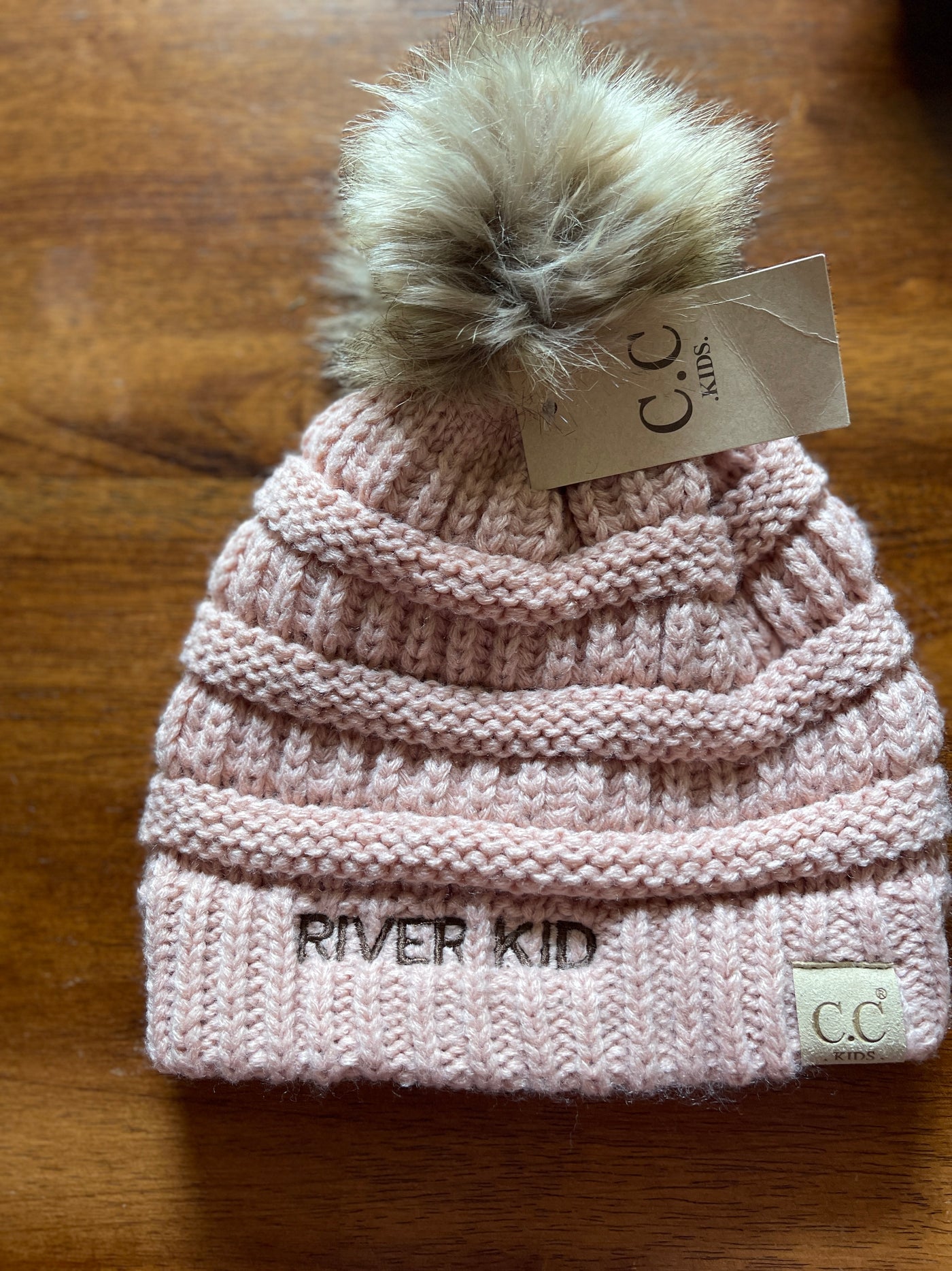 River Baby pom hat