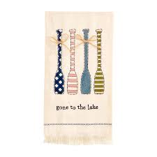 Lake Applique Towels Mud Pie