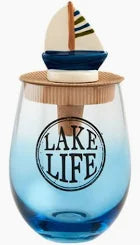 Lake Wine Glass & Stopper Set