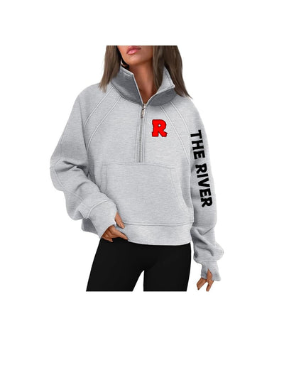 The River Cropped 1/2 Zip Sweatshirt