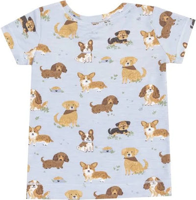 Angel Dear Bamboo Best Friends Dog Two Piece Pajamas Blue/Pink