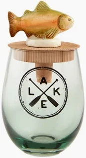 Lake Wine Glass & Stopper Set