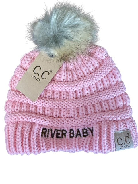 River Baby Single Pom Hats