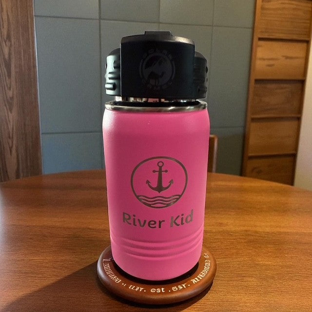 River Kid with Anchor and Waves 12 oz Water Bottle
