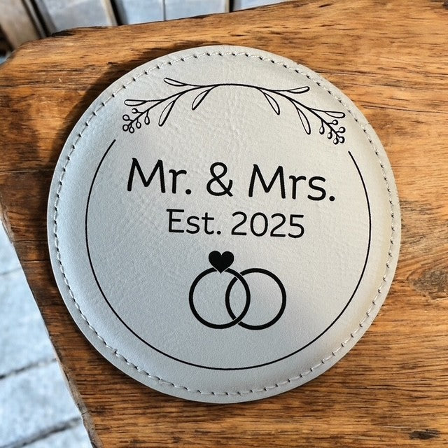 Wedding Coasters Est 2025 White
