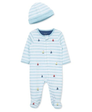 Little Me Sailor Footie and Hat