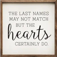 The last names may  not match but the hearts certainly do