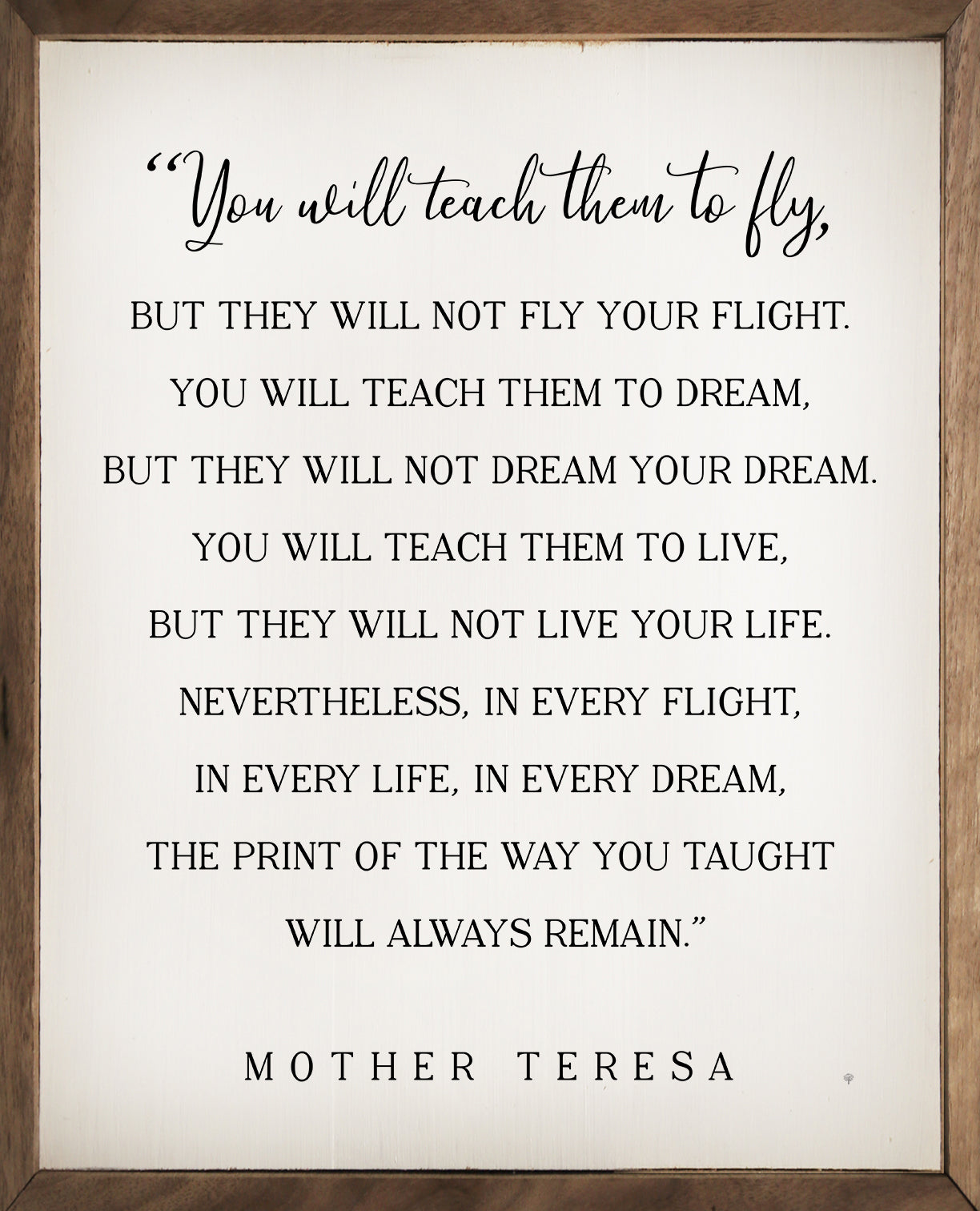 You Will Teach Them To Fly