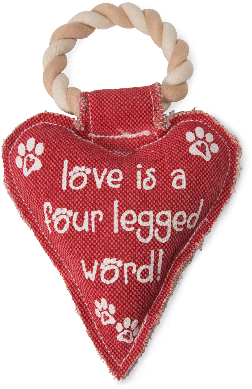 Love is a Four Legged Word Heat Dog Toy