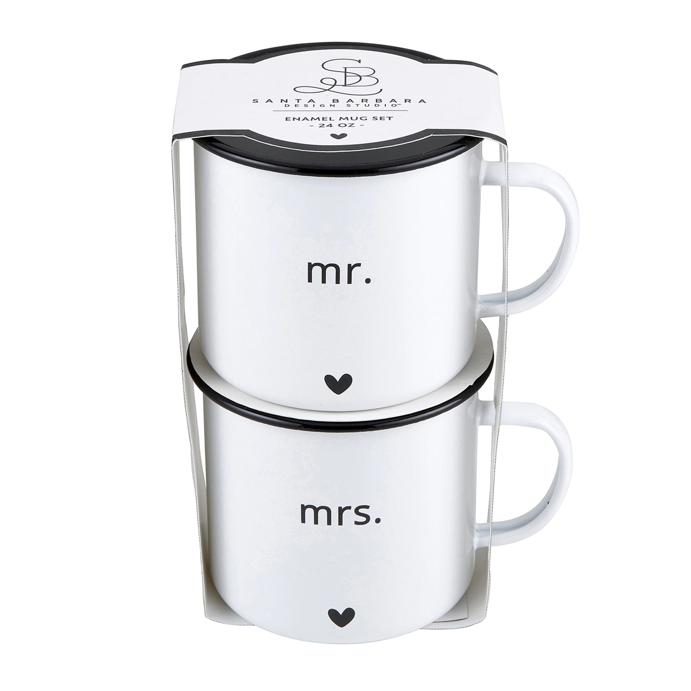 Mr. & Mrs. Enamel Mug Set