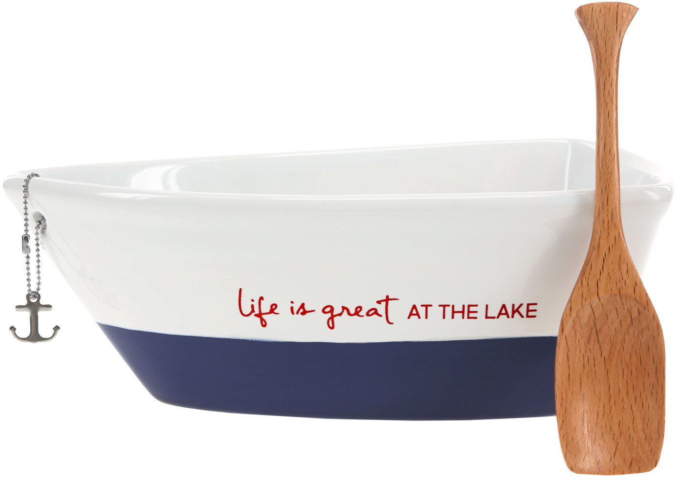At The Lake 7" Boat Serving Dish with Oar