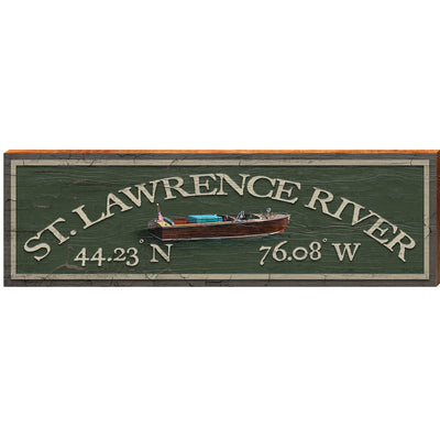 St. Lawrence Signs with Coordinates 3"x12"