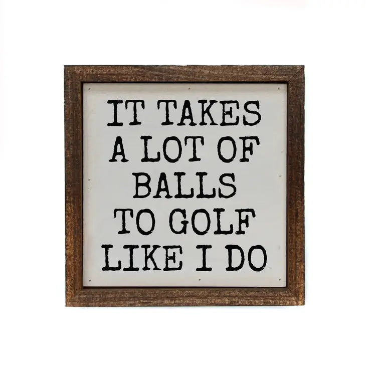 It takes a lot of balls to golf