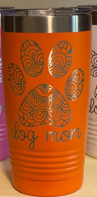 Dog Mom Engraved Tumbler