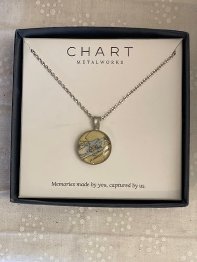 St. Lawrence River Chart Necklace